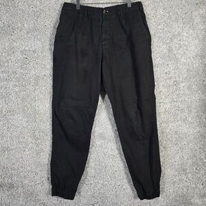 Bear Bottom Mens Jogger Pants Black Tapered Stretch Size Large Casual Streetwear